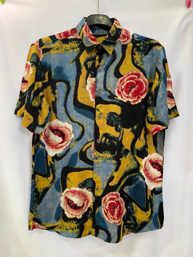 Printed Cotton Shirt – Multicolor Design’s
