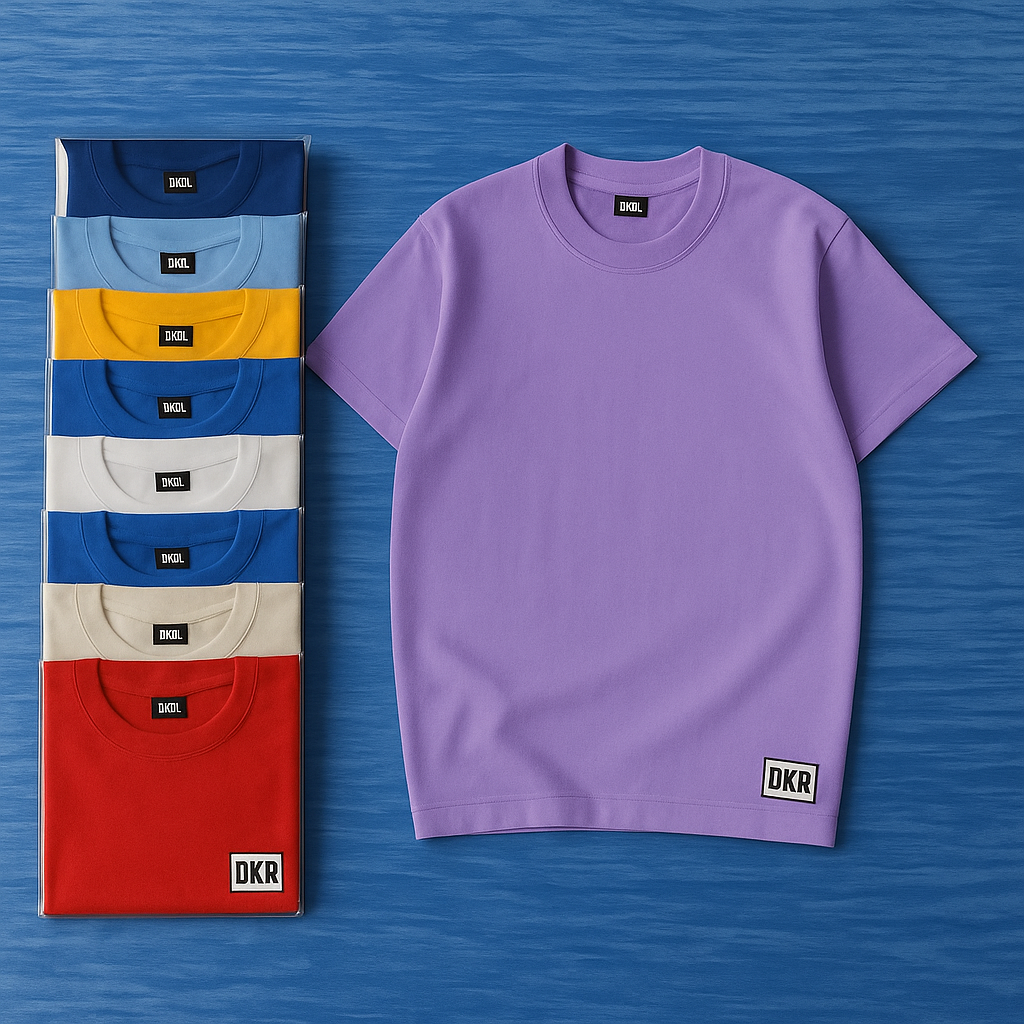 Premium Plain Cotton T-Shirt – Multiple Colors