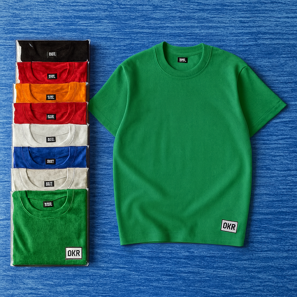 Premium Plain Cotton T-Shirt – Multiple Colors