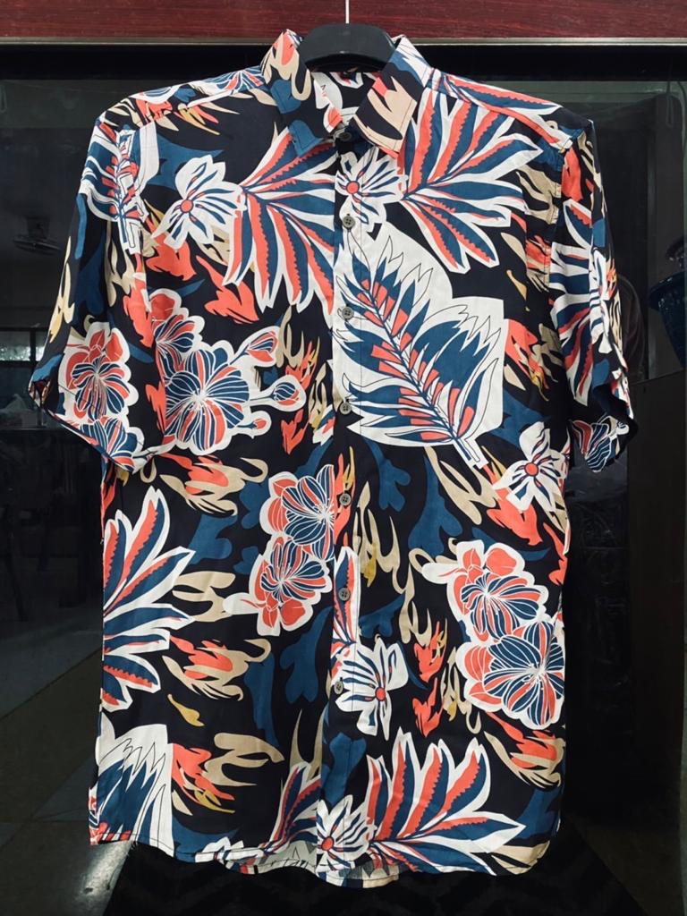 Printed Cotton Shirt – Multicolor Design’s