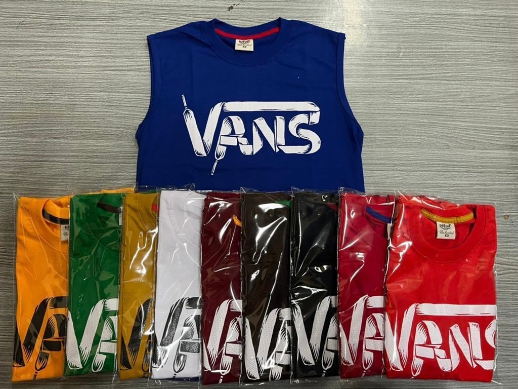 Men’s Sleeveless Printed T-Shirt – Versatile Casual Wear in Multiple Colors