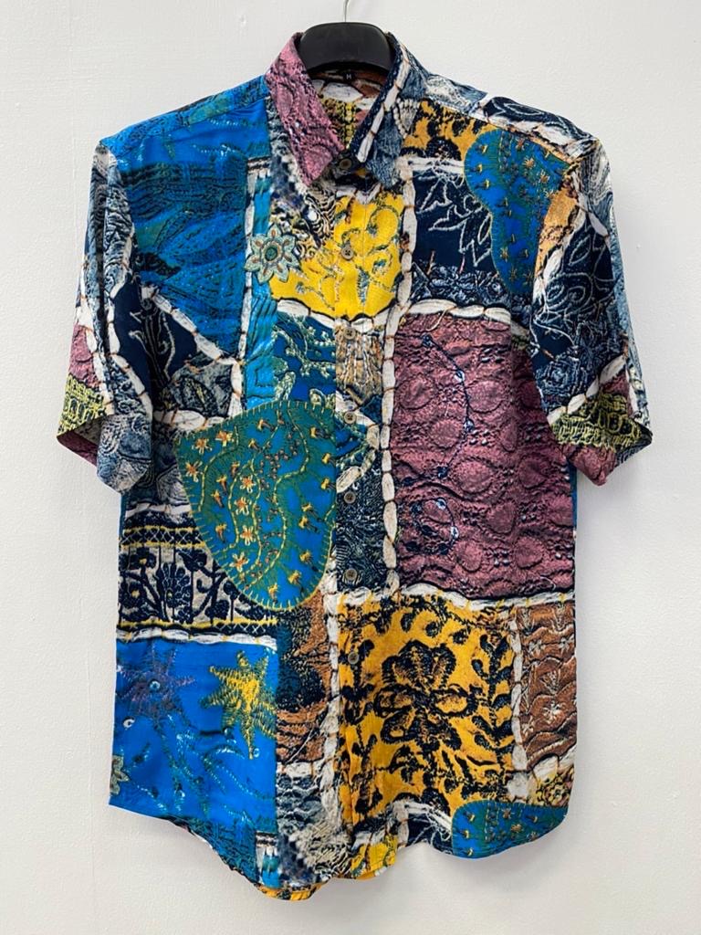 Printed Cotton Shirt – Multicolor Design’s