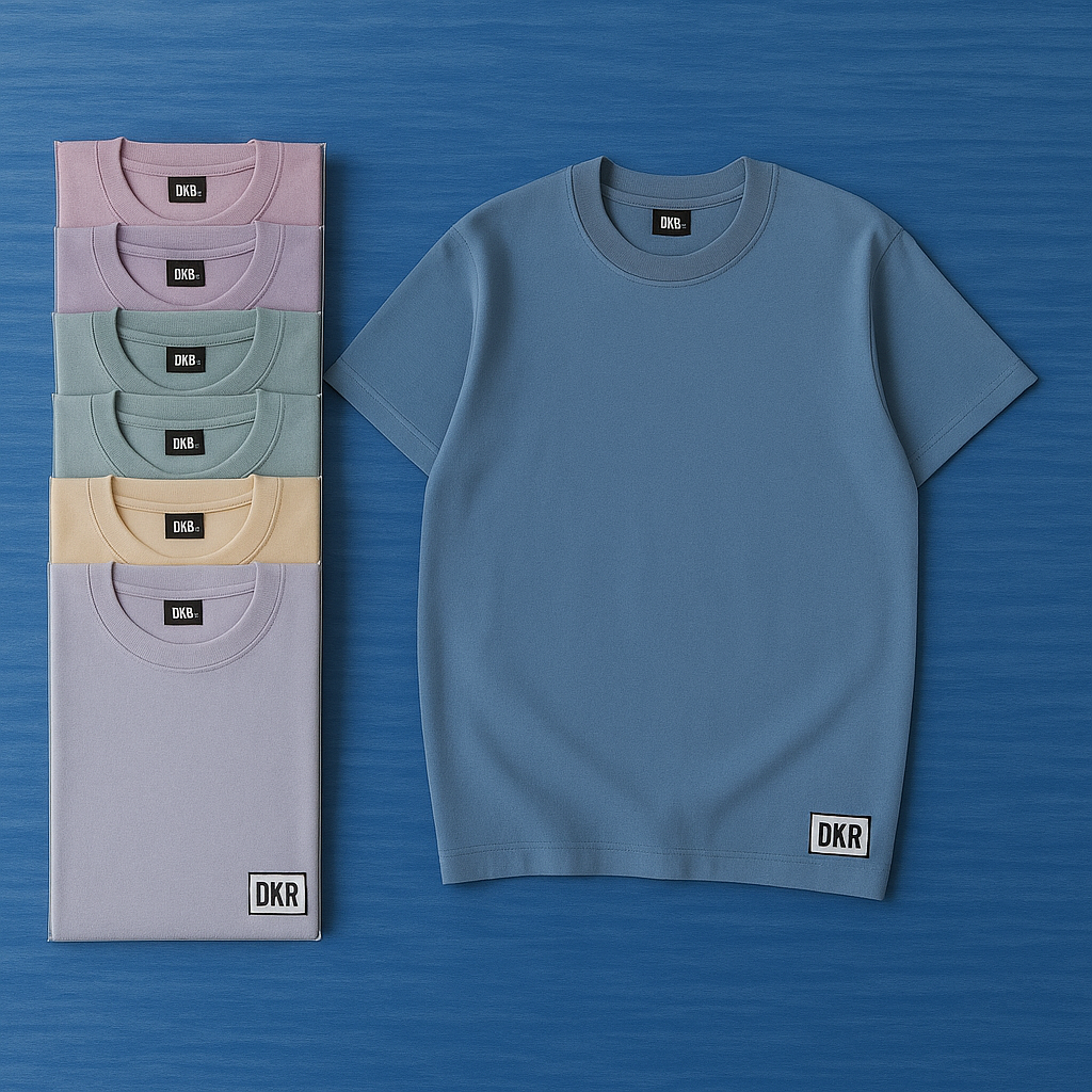 Premium Plain Cotton T-Shirt – Multiple Colors