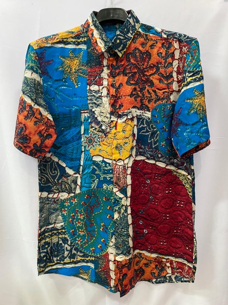 Printed Cotton Shirt – Multicolor Design’s
