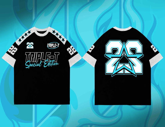 Triple-T 22 Special Edition Streetwear Tee – Blue & Black