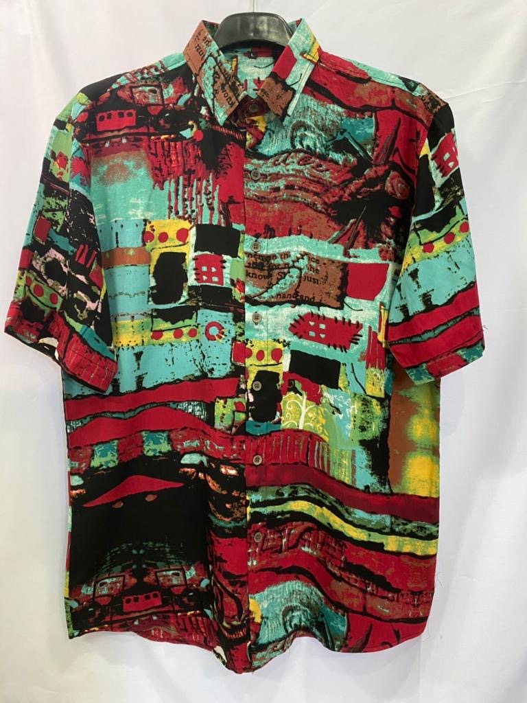 Printed Cotton Shirt – Multicolor Design’s