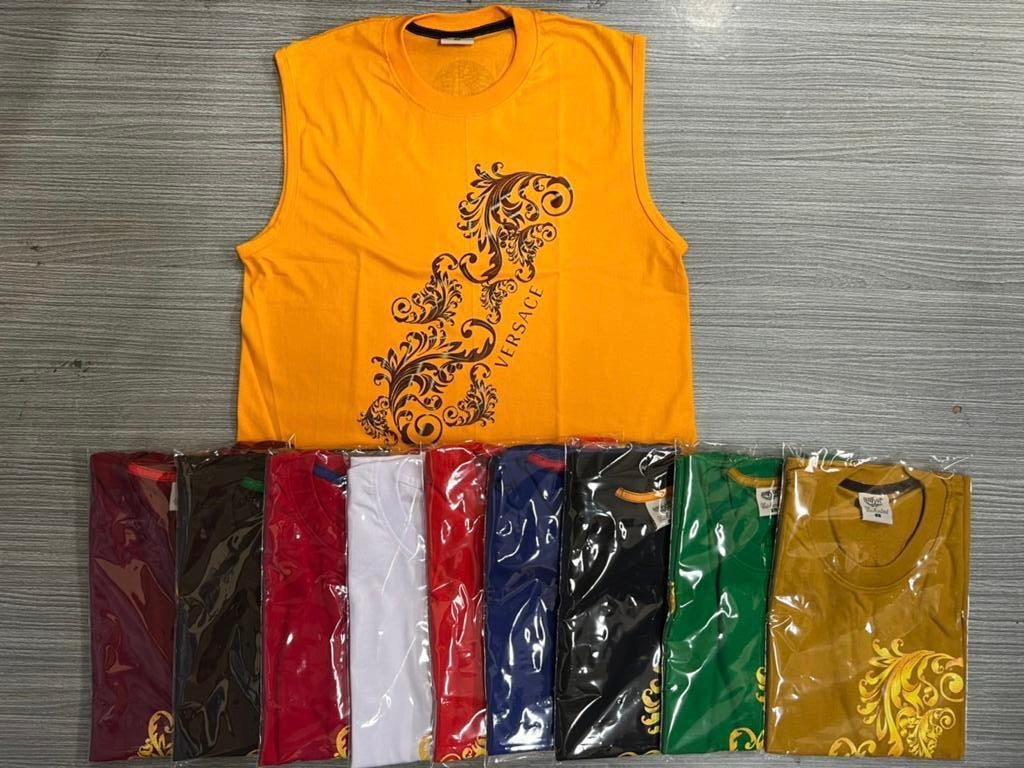 Men’s Sleeveless Printed T-Shirt – Versatile Casual Wear in Multiple Colors