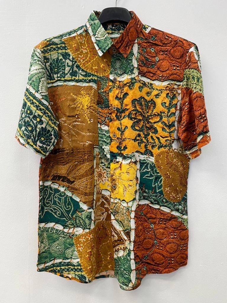 Printed Cotton Shirt – Multicolor Design’s