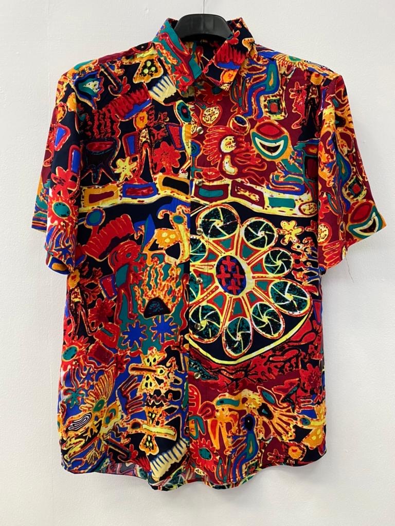 Printed Cotton Shirt – Multicolor Design’s