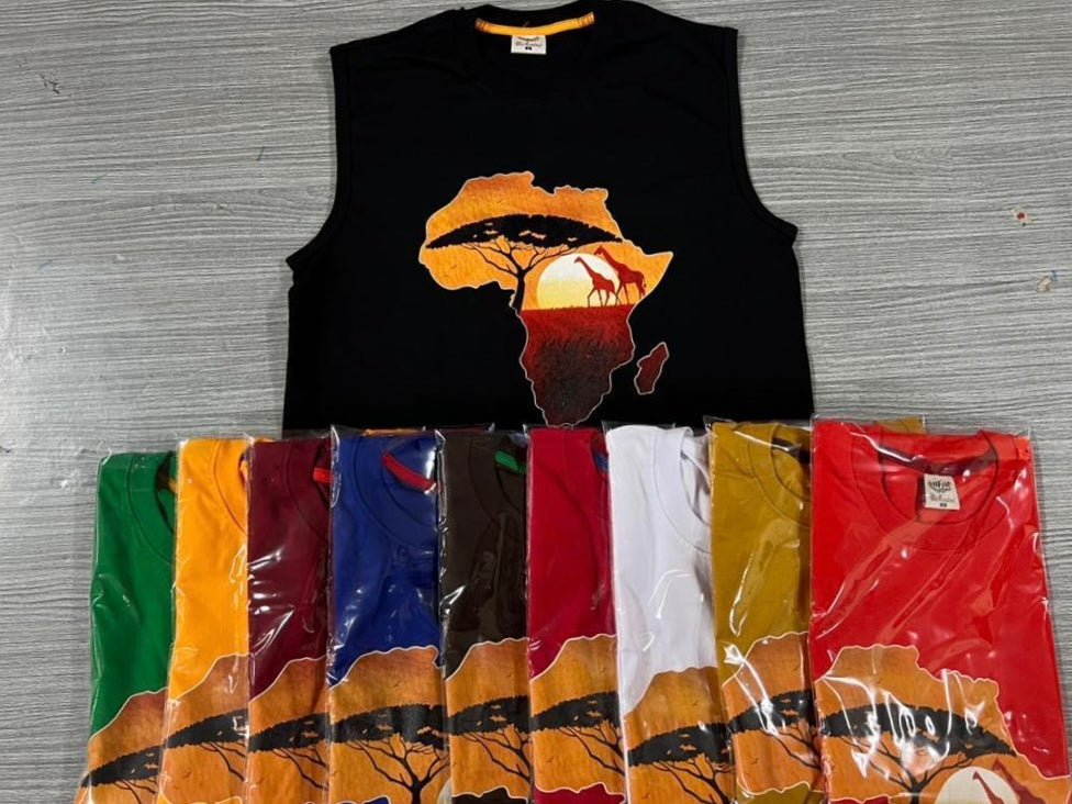 Men’s Sleeveless Printed T-Shirt – Versatile Casual Wear in Multiple Colors