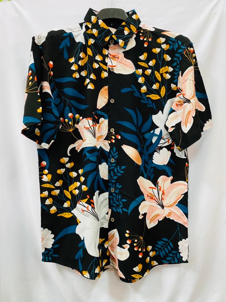 Printed Cotton Shirt – Multicolor Design’s