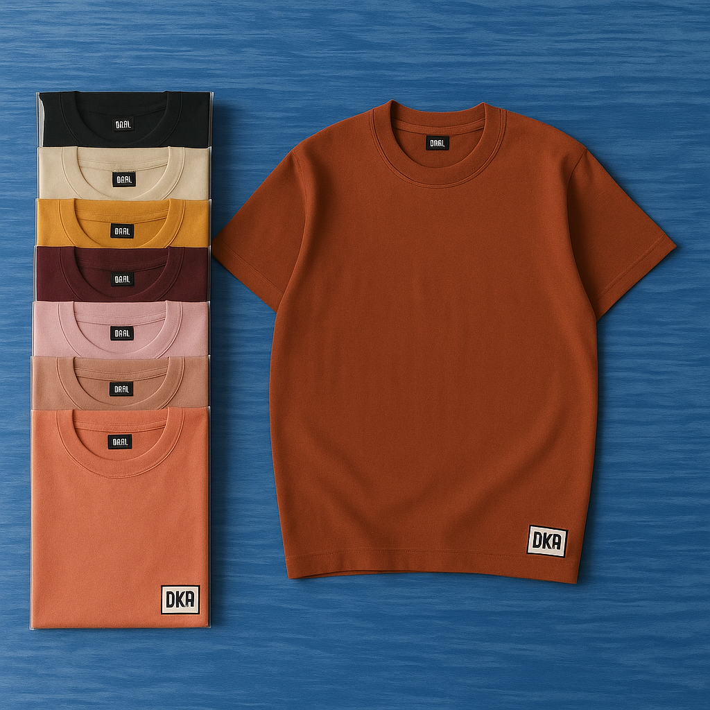 Premium Plain Cotton T-Shirt – Multiple Colors